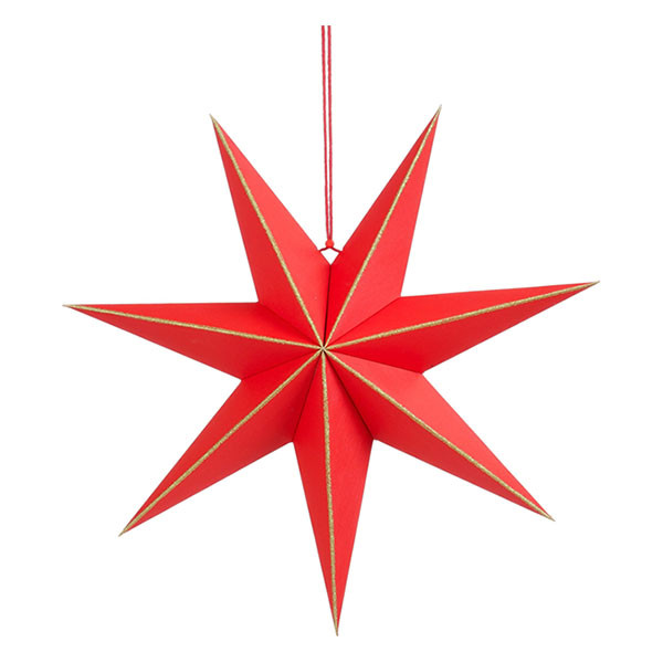 Mica Decorations Papieren kerstster | Mica Decorations | Ø 45 cm (Binnen, Rood) 1207416 K151002039 - 1
