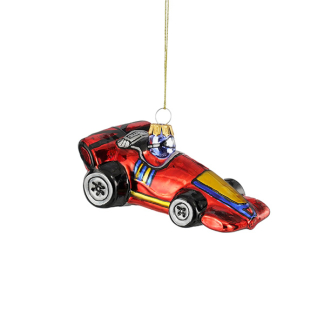 Mica Decorations Raceauto kerst ornament | Mica Decorations (Glas) 1180070 K151000876