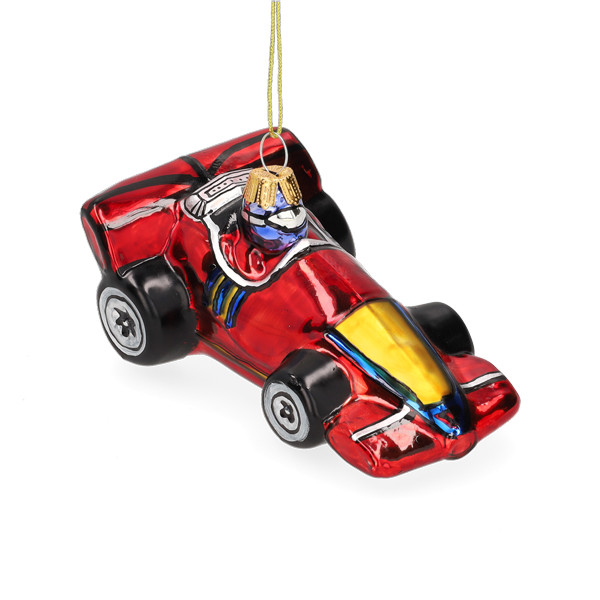 Mica Decorations Raceauto kerst ornament | Mica Decorations (Glas) 1180070 K151000876 - 1