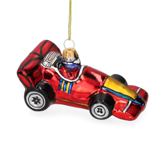 Mica Decorations Raceauto kerst ornament | Mica Decorations (Glas) 1180070 K151000876 - 2