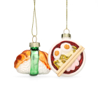 Mica Decorations Sushi kerst ornament | Mica Decorations | Set van 2 (Glas) 1180095 K151000868 - 2