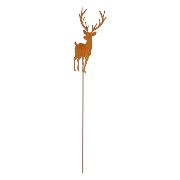 Mica Decorations Tuinsteker hert | Mica Decorations | 78 cm (Metaal, Roest) 1199788 K151001959 - 1