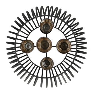 Mica Decorations Windlicht | Mica Decorations | 34.5 x 29.5 cm (5 Waxinelichtjes, Metaal, Zwart) 1178177 K151000857 - 2