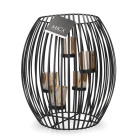 Mica Decorations Windlicht | Mica Decorations | 34.5 x 29.5 cm (5 waxinelichtjes, Metaal, Zwart) 1178177 K151000857 - 3