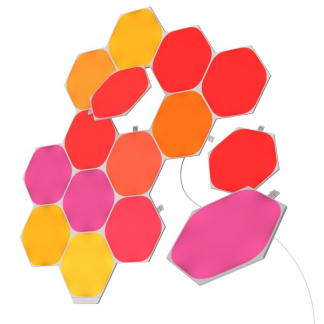 Nanoleaf Shapes Hexagons | Starterset | 15 stuks (Wifi, Muzieksensor, Touchbediening, Incl. voedingskabel) NL021 K170203443 - 