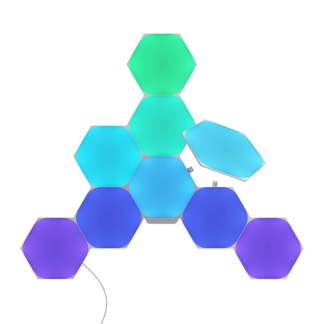 Nanoleaf Shapes Hexagons | Starterset | 9 stuks (Wifi, Muzieksensor, Touchbediening, Incl. voedingskabel) NL017 K170203441 - 