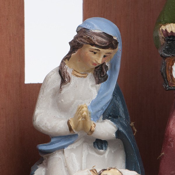 Nativity Kerststal | 20 x 10 x 14 cm | Decoris (MDF, Polyresin, 7 delig) 591356 K150303394 - 2