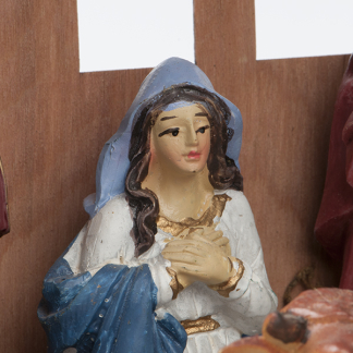 Nativity Kerststal | 30 x 10 x 21 cm | Decoris (MDF, Polyresin, 9 delig) 591355 K150303393 - 2