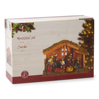 Nativity Kerststal | 30 x 10 x 21 cm | Decoris (MDF, Polyresin, 9 delig) 591355 K150303393 - 5