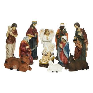 Nativity Kerststal | Figuren tot 45 cm | Decoris (Polyresin, 11 delig) 596449 K150303395 - 1