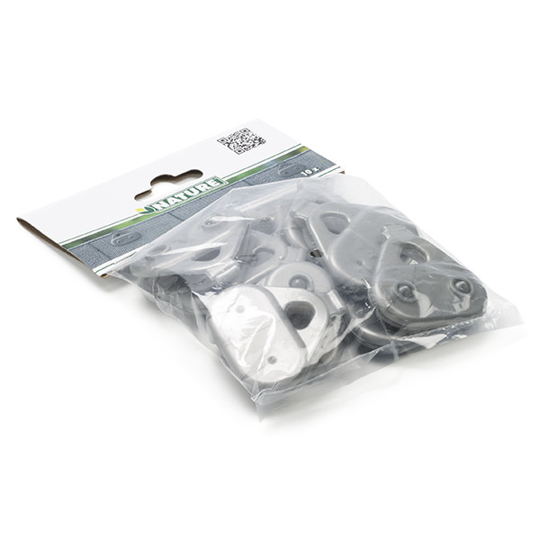 Nature Bevestigingsclip | Nature | 10 stuks (Voor geweven schermgaas, Lichtgrijs) 6050398 K170112122 - 5