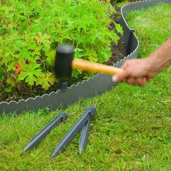Nature Borderrand | Nature | 12 meter (Flexibel, Golvend, Grijs) 6040653 K170501569 - 3