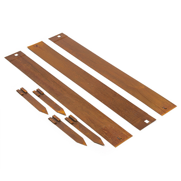 Nature Borderrand | Nature | 2.64 meter (3 latten, Incl. 4 grondpennen, Cortenstaal) 6040677 K170130294 - 1