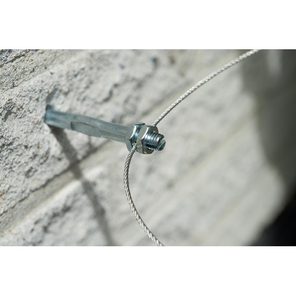 Nature Draadset voor klimplanten | Nature | 10 meter (Ø 1.8 mm, Verzinkt staaldraad, RVS moeren, Schroeven, Pluggen) 6040760 K170106190 - 2