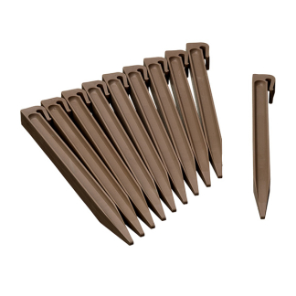 Nature Grondpennen | Nature | 26.7 cm (10 stuks, Voor borderrand van 15 cm, Taupe) 6040635 K170105565