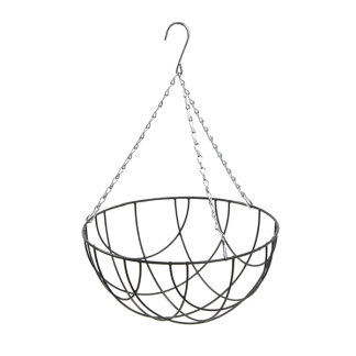 Nature Hanging basket | Nature | Ø 30 cm (Set, Inclusief wandbeugels en voeringen, Verzinkt staal) 6070118 K170501670 - 