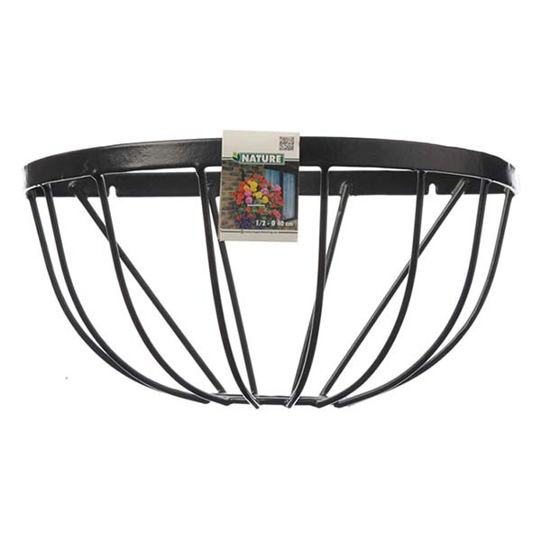 Nature Hanging basket | Nature | Ø 40 cm (Smeedijzer, Halfrond, Muurbevestiging, Zwart) 6070121 K170106199 - 4