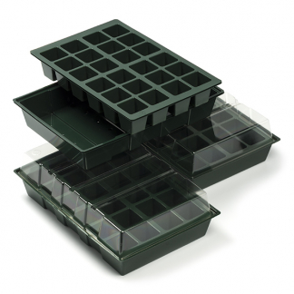 Nature Kweekbak met deksel | Nature | 35 x 23.5 (4 stuks met 24 vakjes) 6020202 K170130164