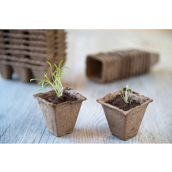 Nature Kweekpotjes | Nature | 14 stuks (Vierkant, Biologisch afbreekbaar, 8 x 8 x 8 cm) 6020012 K170106147 - 3