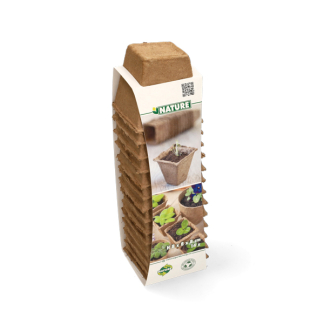 Nature Kweekpotjes | Nature | 14 stuks (Vierkant, Biologisch afbreekbaar, 8 x 8 x 8 cm) 6020012 K170106147 - 2