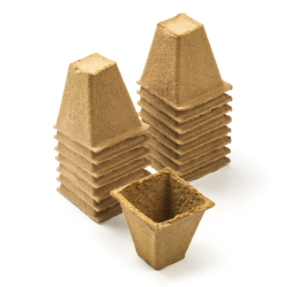 Nature Kweekpotjes | Nature | 16 stuks (Vierkant, Biologisch afbreekbaar, 6 x 6 x 6 cm) 6020120 K170501547 - 