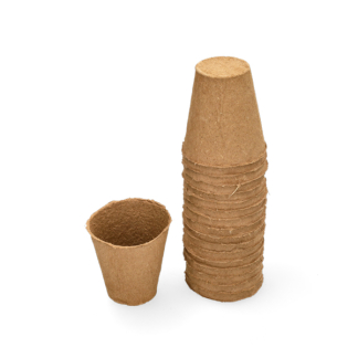 Nature Kweekpotjes | Nature | 18 stuks (Rond, Biologisch afbreekbaar, 8.5 x Ø 8 cm) 6020013 K170106148