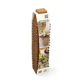 Nature Kweekpotjes | Nature | 20 stuks (Vierkant, Biologisch afbreekbaar, 6 x 6 x 6 cm) 6020010 K170106146 - 2