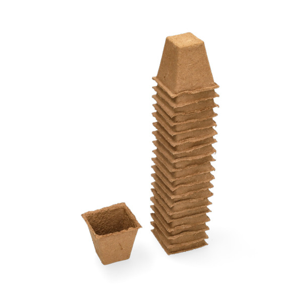Nature Kweekpotjes | Nature | 20 stuks (Vierkant, Biologisch afbreekbaar, 6 x 6 x 6 cm) 6020010 K170106146 - 1