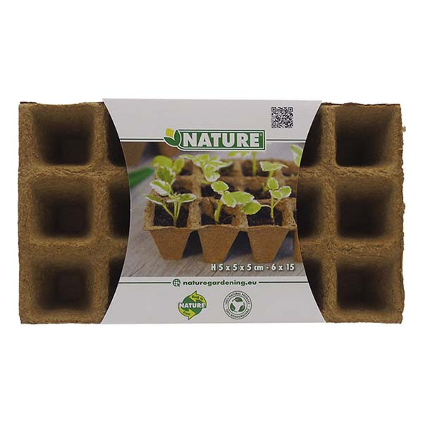 Nature Kweekpotjes | Nature | 6 x 15 stuks (Trays, Afbreekbaar, 5 x 5 x 5 cm) 6020015 K170106149 - 4