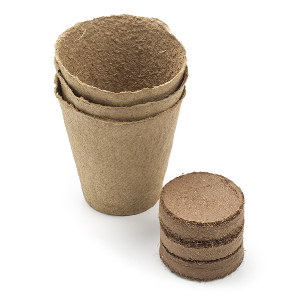 Nature Kweekpotjes | Nature | 8 x Ø 8 cm | 3 stuks (Turftablet, Afbreekbaar) 6020119 K170130153 - 1
