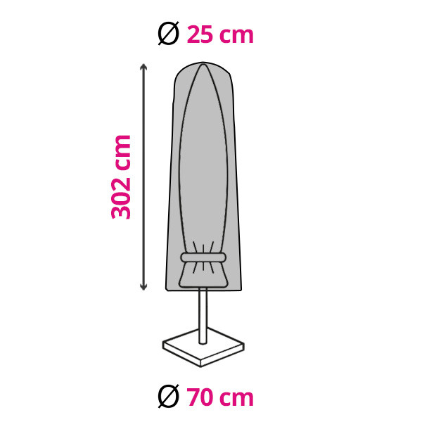 Nature Parasolhoes | Nature | 302 x Ø 25/70 cm (PP) 6030617 K170130238 - 1