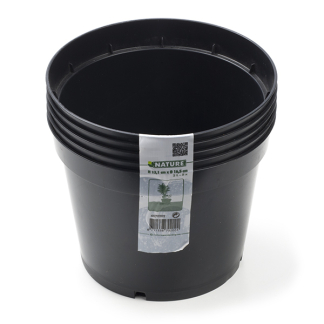 Nature Plantcontainer | Nature | 5 stuks (Ø 16.5 cm, 2 liter, Zwart) 6070202 K170103442 - 