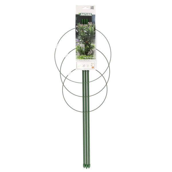 Nature Plantensteun | Nature | 60 cm (3 ringen, 3 stokken, Verzinkt staal) 6040340 K170106186 - 5