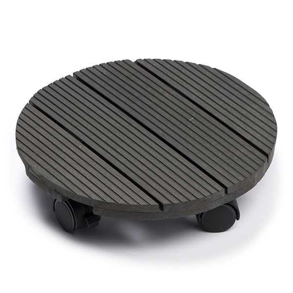 Nature Plantentrolley | Nature | Ø 30 cm (Hout/Kunststof, Rond, Max. 50 kg, 4 wielen) 6070235 K170130206 - 1