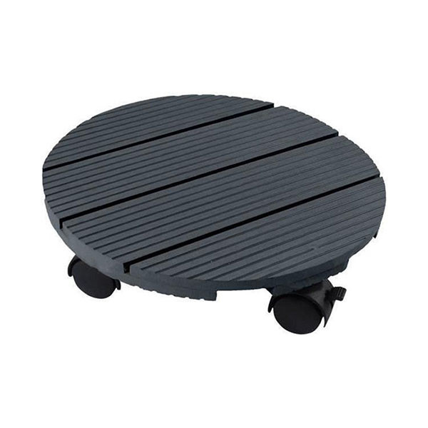 Nature Plantentrolley | Nature | Ø 30 cm (Hout/Kunststof, Rond, Max. 50 kg, 4 wielen) 6070235 K170130206 - 2