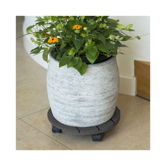 Nature Plantentrolley | Nature | Ø 30 cm (Hout/Kunststof, Rond, Max. 50 kg, 4 wielen) 6070235 K170130206 - 3