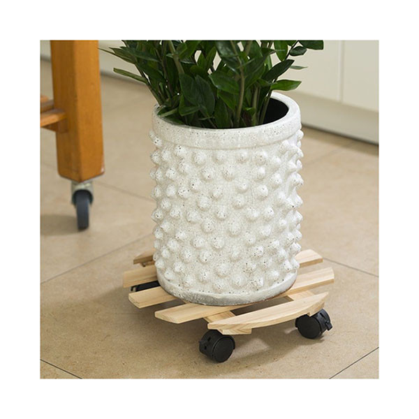 Nature Plantentrolley | Nature | Ø 35 cm (Vurenhout, Rond, Max. 60 kg, 4 wielen) 6070233 K170130202 - 3