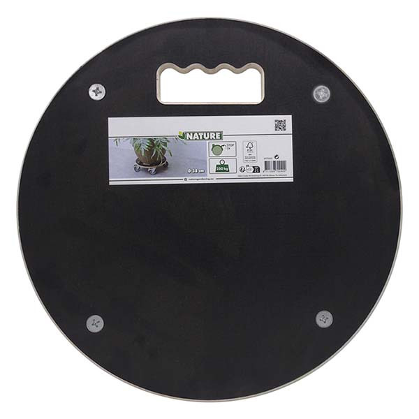 Nature Plantentrolley | Nature | Ø 38 cm (Hout, Rond, Binnen/buiten, Max. 250 kg, 4 wielen, Rem) 6070242 K170106195 - 4