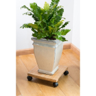 Nature Plantentrolley | Nature | 30 x 30 centimeter (Bamboe/kunststof, Vierkant, Binnen/buiten, Max. 50 kg, 2 wielen, Rem) 6070236 K170106192 - 2