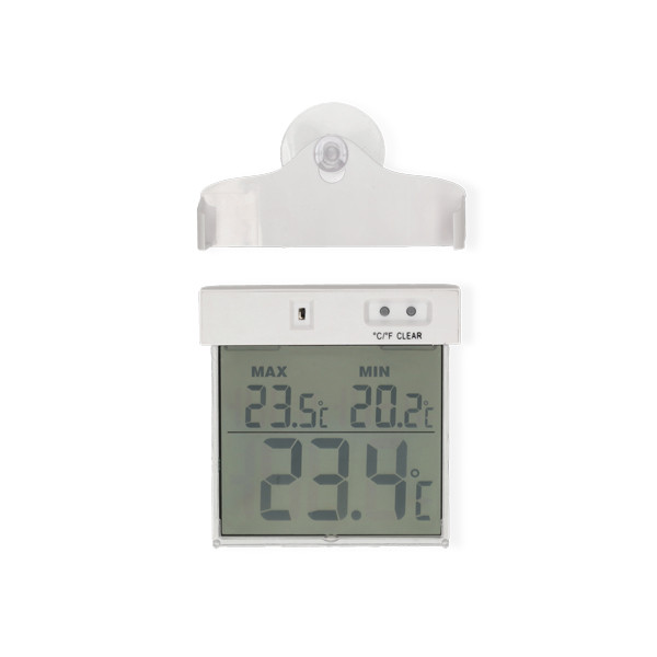 Nature Raamthermometer | Nature | 3 x 10 x 13 centimeter (Digitaal, Zuignap, -50 tot 70 °C) 6080078 K170106224 - 3