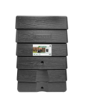 Nature Regenton | Nature | 58.5 x 39.5 x 89.5 centimeter | 168 liter (Houtlook, Deksel, Met kraan, Antraciet) 6071437 K170106207 - 3