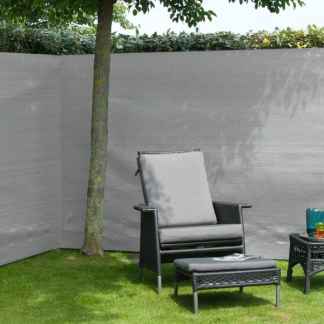 Nature Schermgaas | Nature | 1 x 3 meter (190 g/m², Incl. bevestigingsset, Lichtgrijs) 6050315 K170501678 - 5