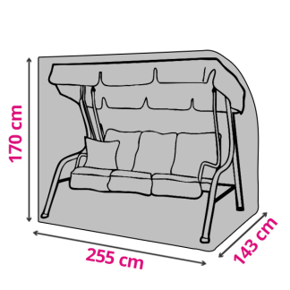 Nature Schommelbankhoes | 143 x 225 x 170 cm (PP, Grijs) 6030608 K170130236 - 1