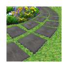 Nature Stapsteen | Nature | 30 x 30 x 1.5 cm (Leisteen, Gerecycled rubber, UV-bestendig, Anti-slip, Vorstbestendig, Grijs) 6046205 K170130359 - 2