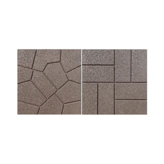 Nature Stapsteen | Nature | 40 x 40 x 1.5 cm (Klinkers, Omkeerbaar, Gerecycled rubber, UV-bestendig, Anti-slip, Vorstbestendig, Grijs) 6046206 K170130360