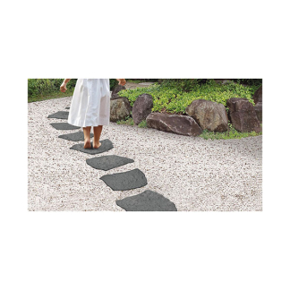 Nature Stapsteen | Nature | 55 x 45 x 1.8 cm (Japans, Gerecycled rubber, UV-bestendig, Anti-slip, Vorstbestendig, Grijs) 6046200 K170130357 - 2