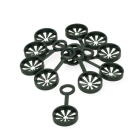 Verbindingsstuk plantenstok | Nature | Ø 8 mm | 3 stuks (Ring, Wigwam constructie, Kunststof)