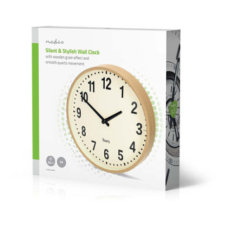 Nedco Wandklok | Nedis | Ø 30 cm (Stille beweging, Hout) CLWA2226WD K170511244 - 4
