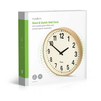 Nedco Wandklok | Nedis | Ø 30 cm (Stille beweging, Hout) CLWA2226WD K170511244 - 5