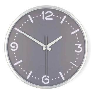 Nedco Wandklok | Nedis | Ø 30 cm (Stille beweging, Metaal) CLWA3226SS K170511245 - 1